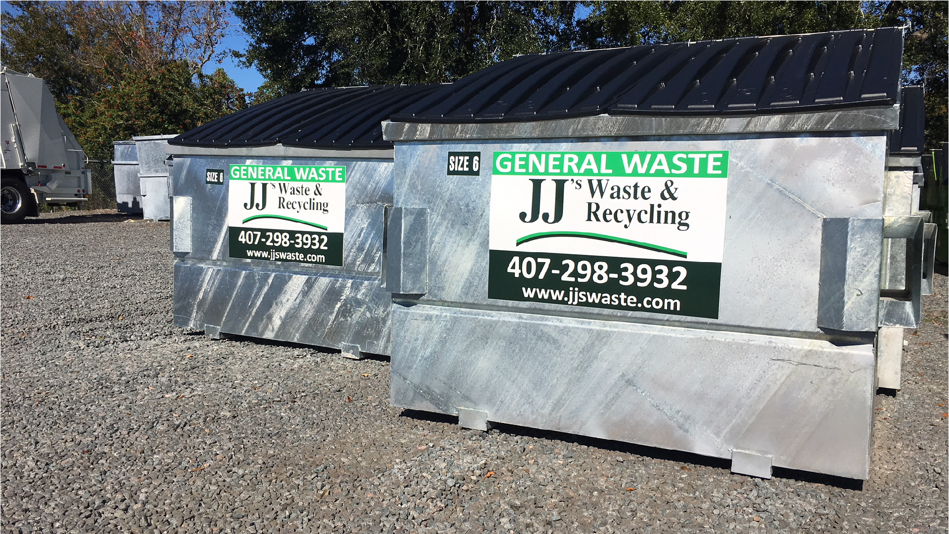 JJ's Waste & Recycling Galvanized Dumpsters
